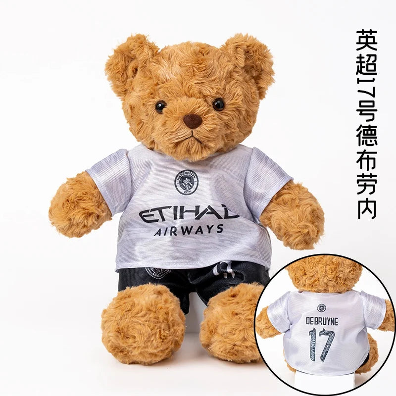Plush Football Player Toys Plushie Teddy Bear Doll Souvenir For Children