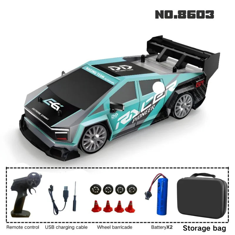 New 1:24 RC drift vehicle, Mustang 4WD cars, racing car with remote control, gift, competition racing car, children's toy
